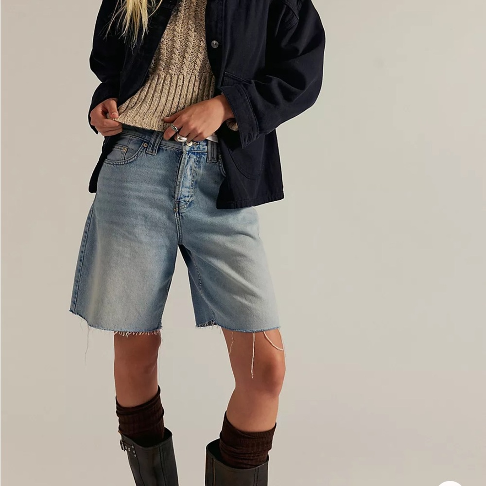 We The Free Classic Blue Denim Shorts